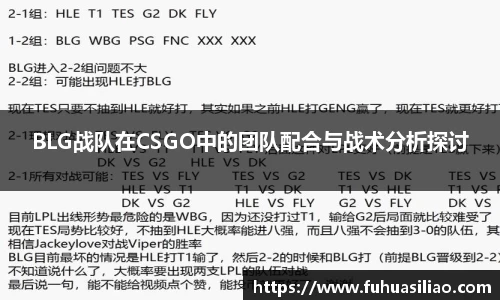 BLG战队在CSGO中的团队配合与战术分析探讨